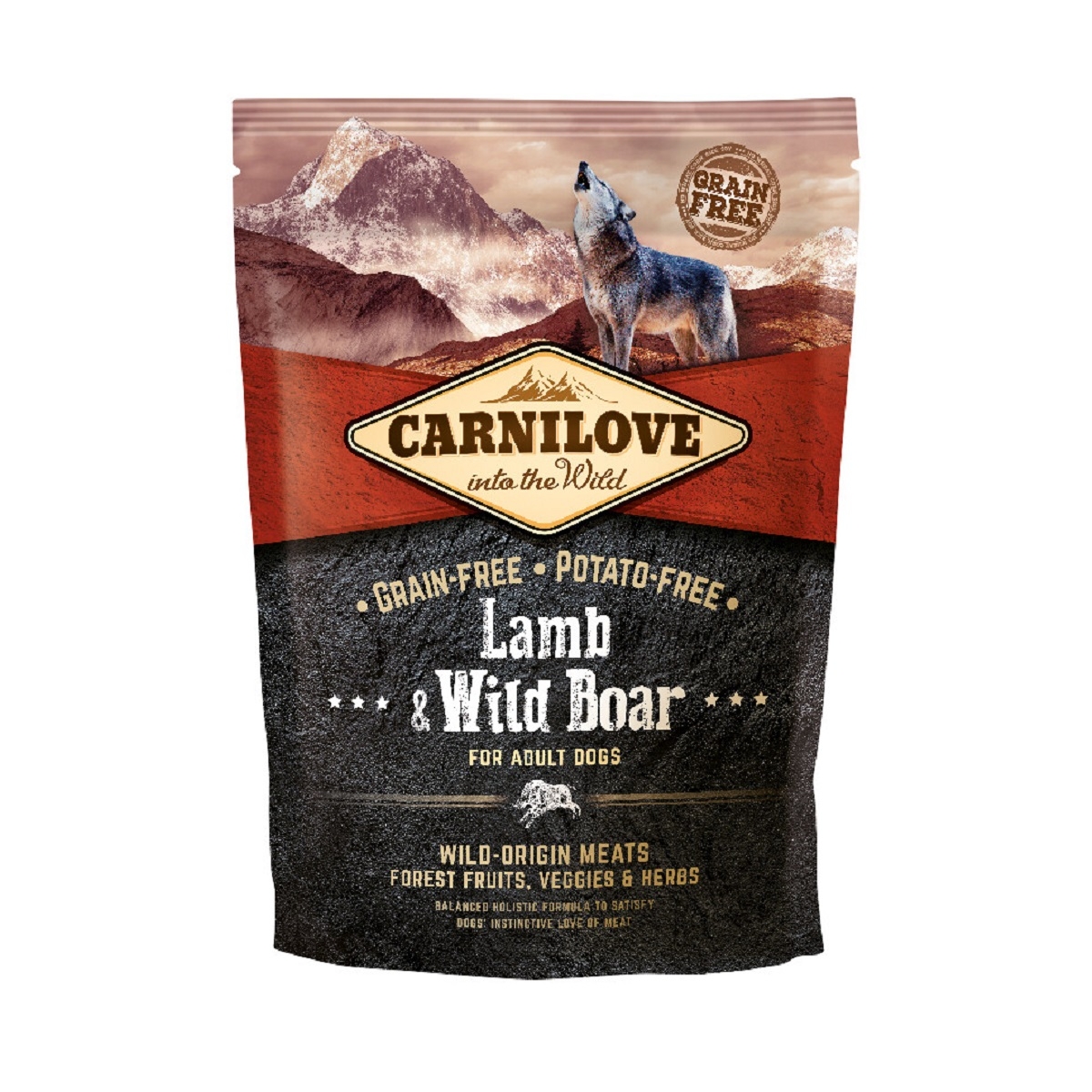 Carnilove koera kuivtoit, lammas/metssiga, 1,5 kg - Tootepilt