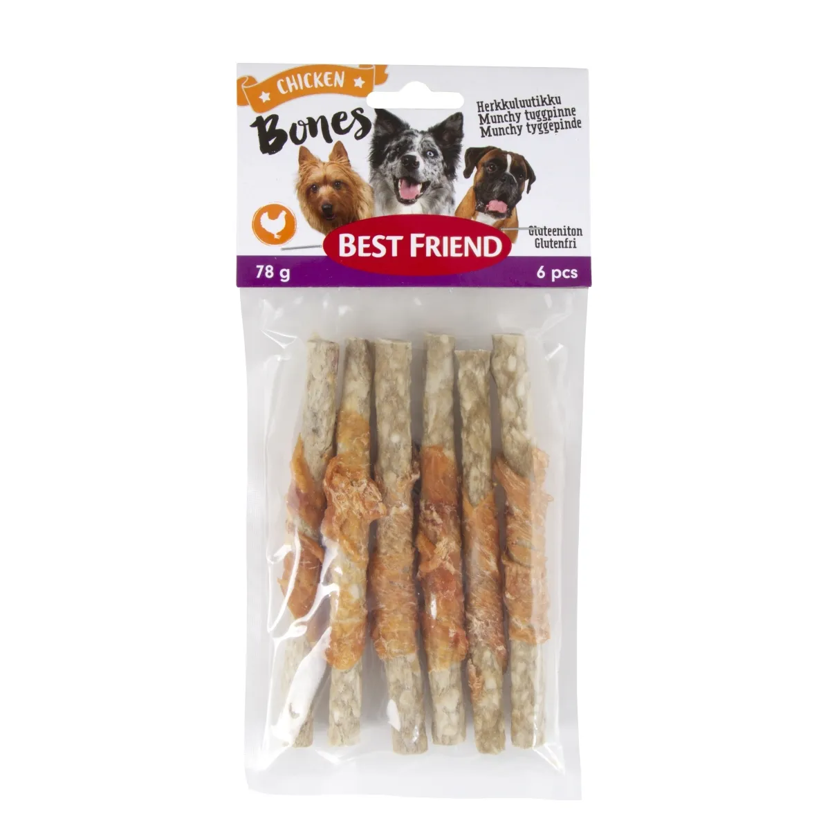 Best Friend kanafilee närimispulgad S/M 6 tk - Tootepilt