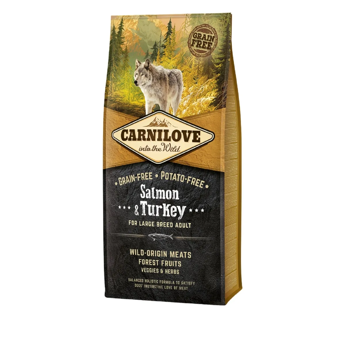 Carnilove koera kuivtoit suurt tõugu koerale, lõhe/kalkun, 12 kg - Tootepilt