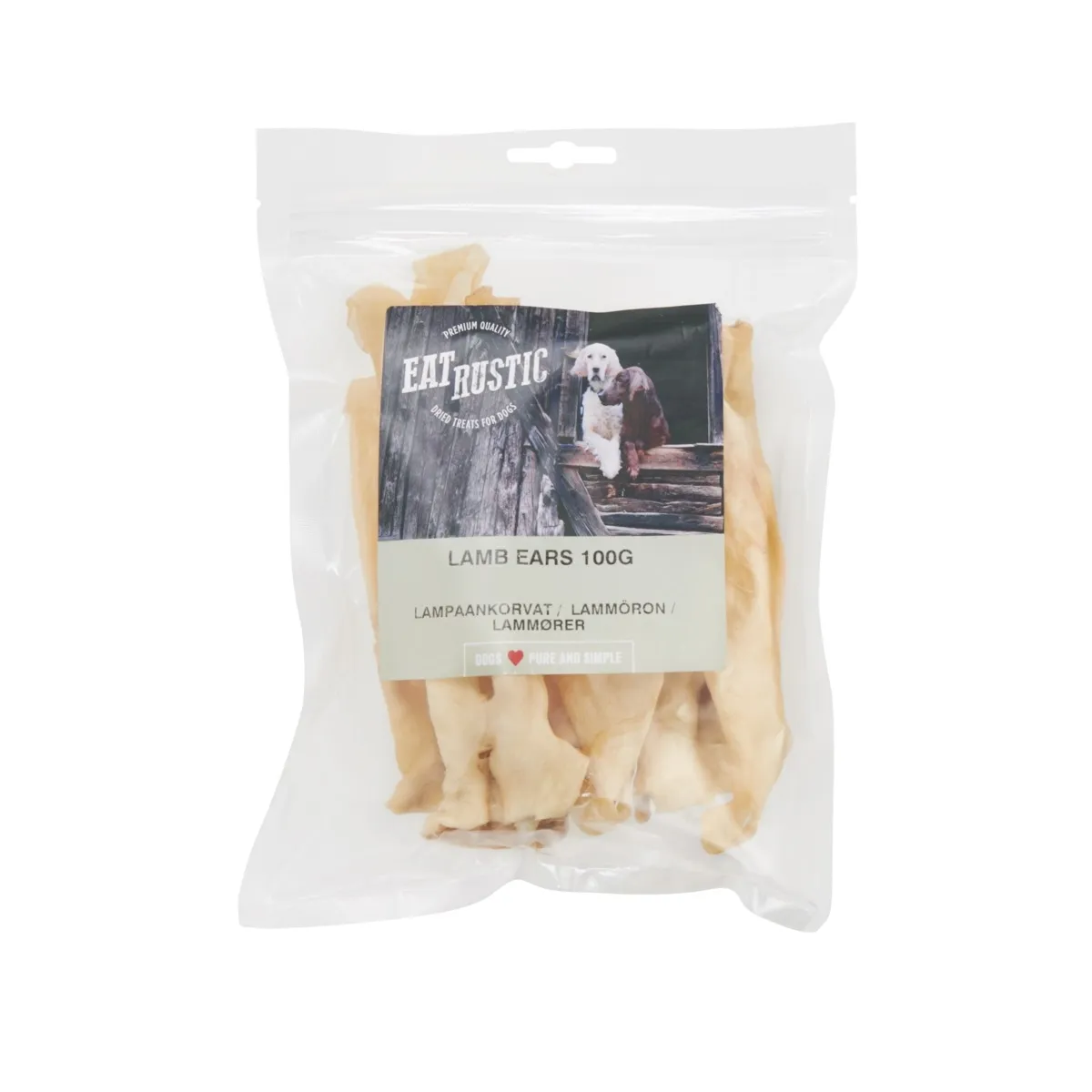 Eat Rustic koera maius, lamba kõrvad, 100 g - Tootepilt