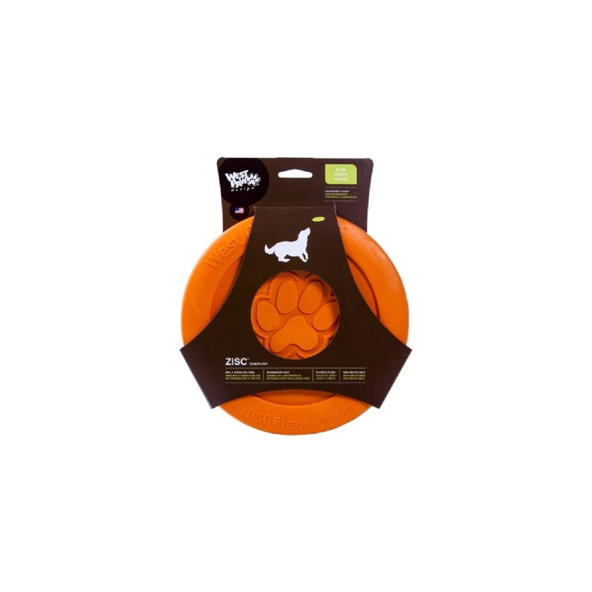 West Paw Zisc kummist mänguasi koertele 21,6 cm, oranž - Tootepilt