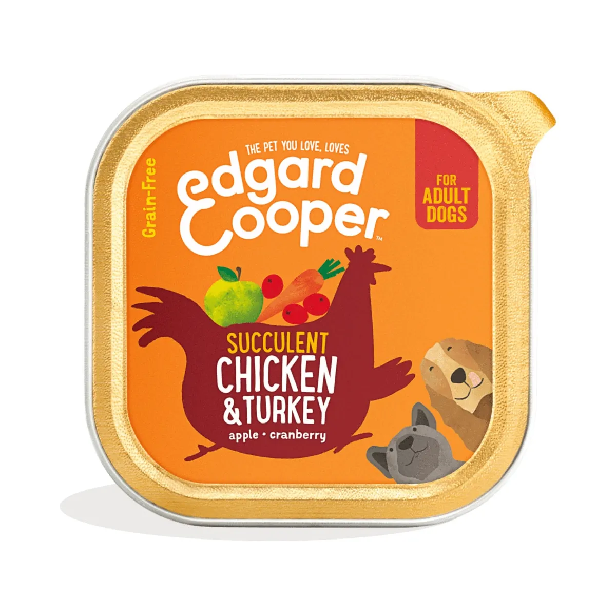 Edgard Cooper konserv koerale, kana- ja kalkunilihaga 150 g - Tootepilt