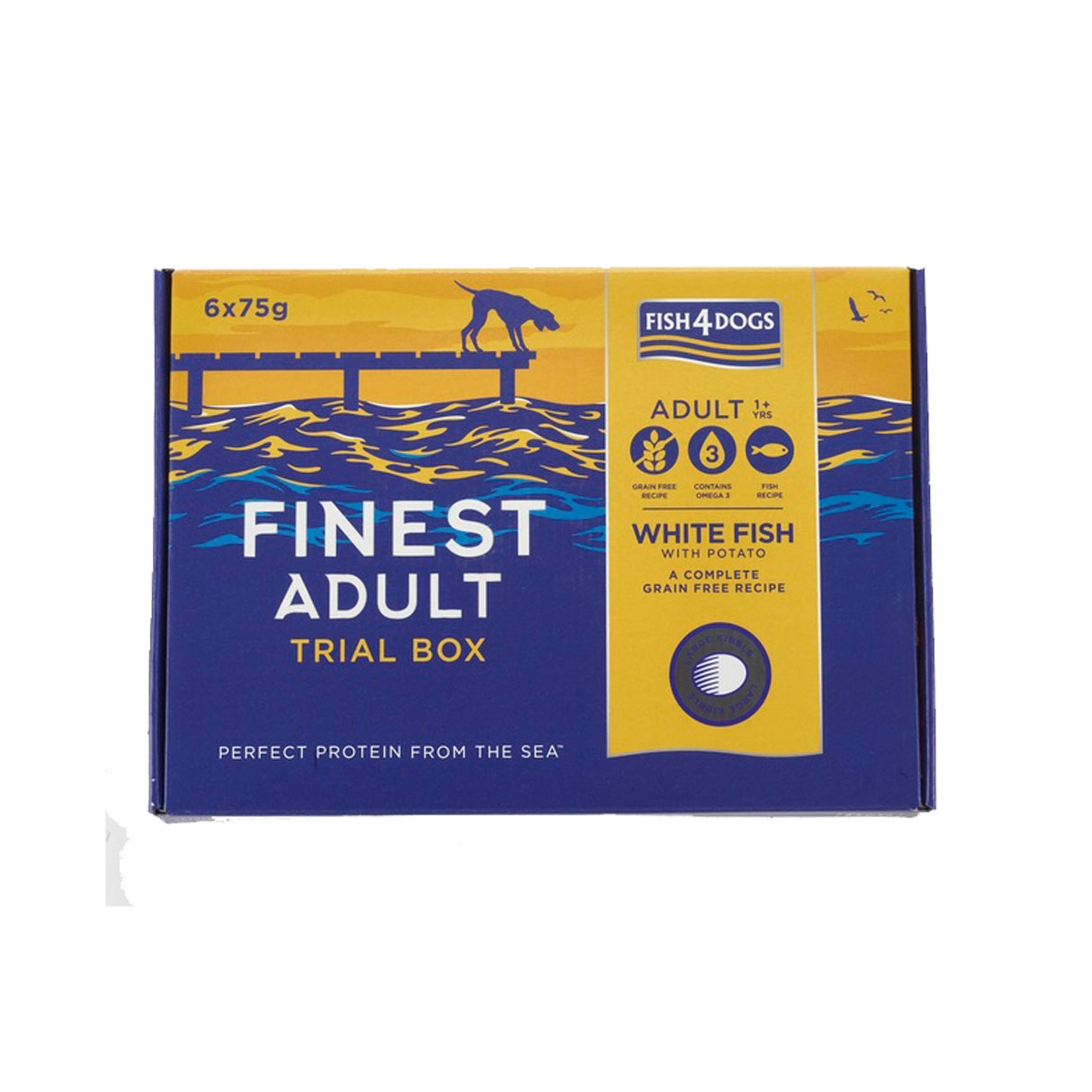 Fish4Dogs maitsevalik koerale, valge kala, suur graanul, 450g