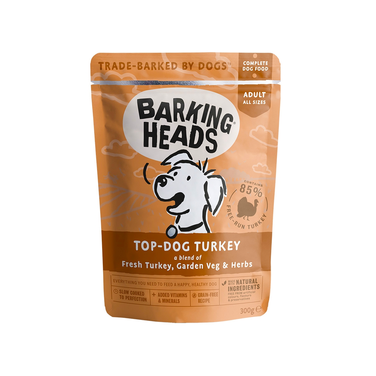 Barking Heads einekotike koertele kalkunilihaga, 300 g - Tootepilt 1