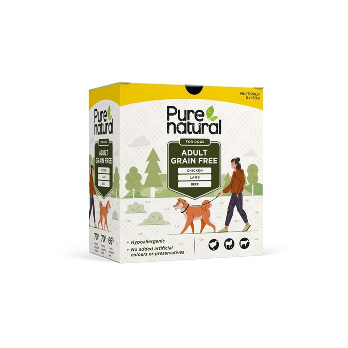 Purenatural koera einekotikeste multipakk, 6 x 150 g - Tootepilt