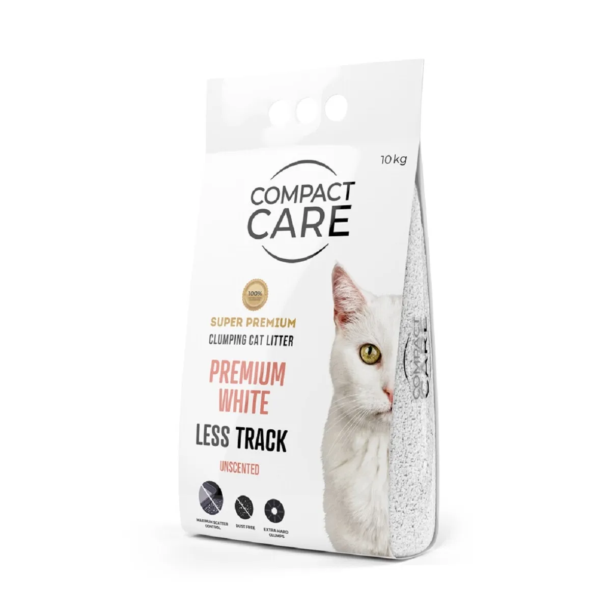 Compact Care Premium White Less Track kassiliiv, 10 kg - Tootepilt