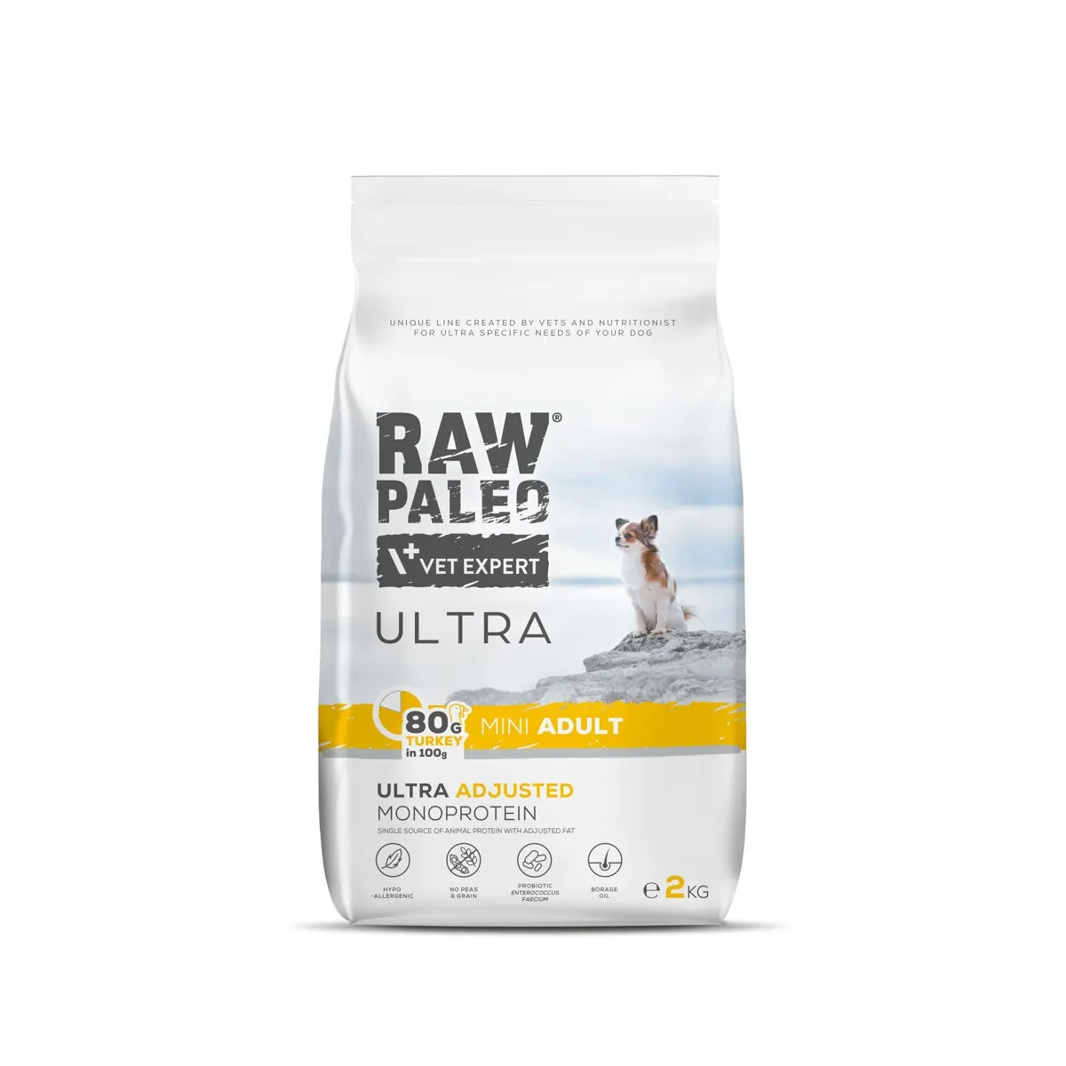 RAW PALEO KOERA TÄISSÖÖT ULTRA MINI KALKUN 2KG - Tootepilt