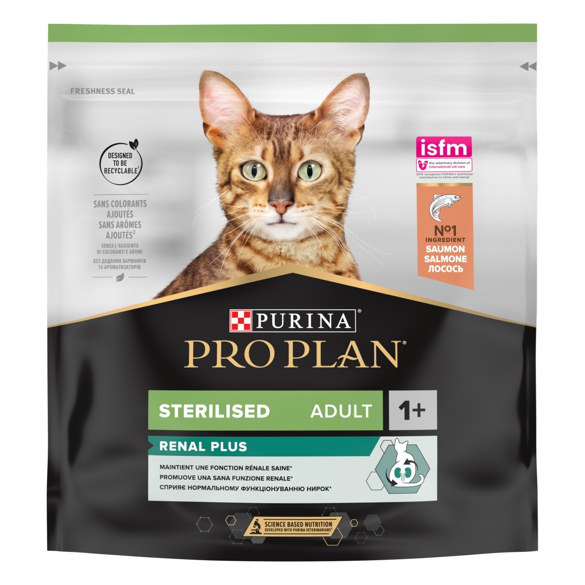 Purina PRO PLAN kassitoit STERILISED OPTIRENAL lõherikas, 400 g.