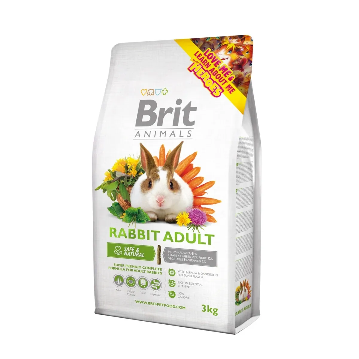 Brit Animals küüliku täissööt, 3 kg - Tootepilt
