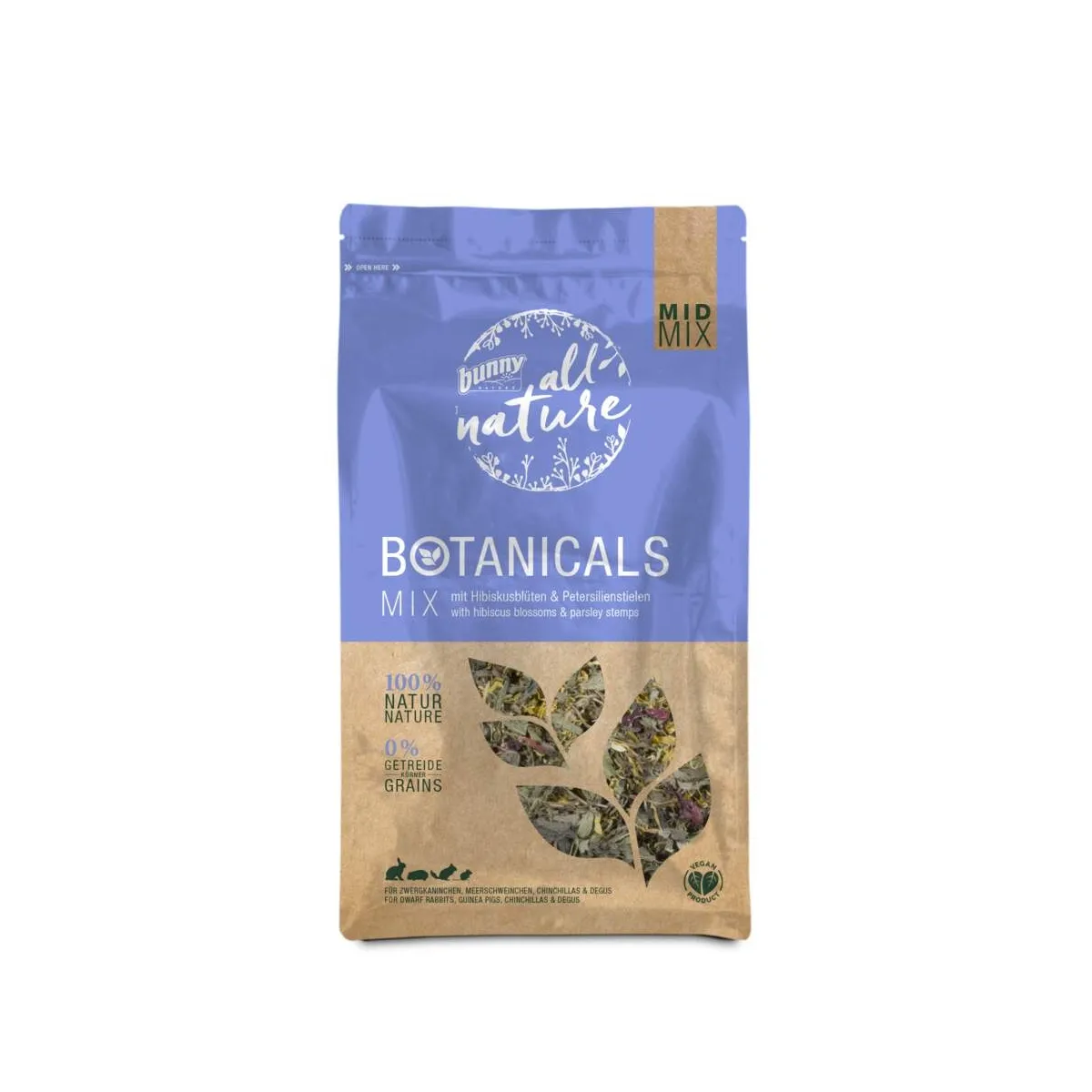Bunny Botanicals MidMix maius, hibiskuse õied ja petersell, 150g - Tootepilt