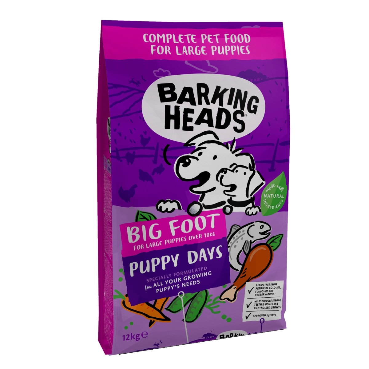 Barking Heads Puppy Days kuivtoit koertele suur tõug 12 kg