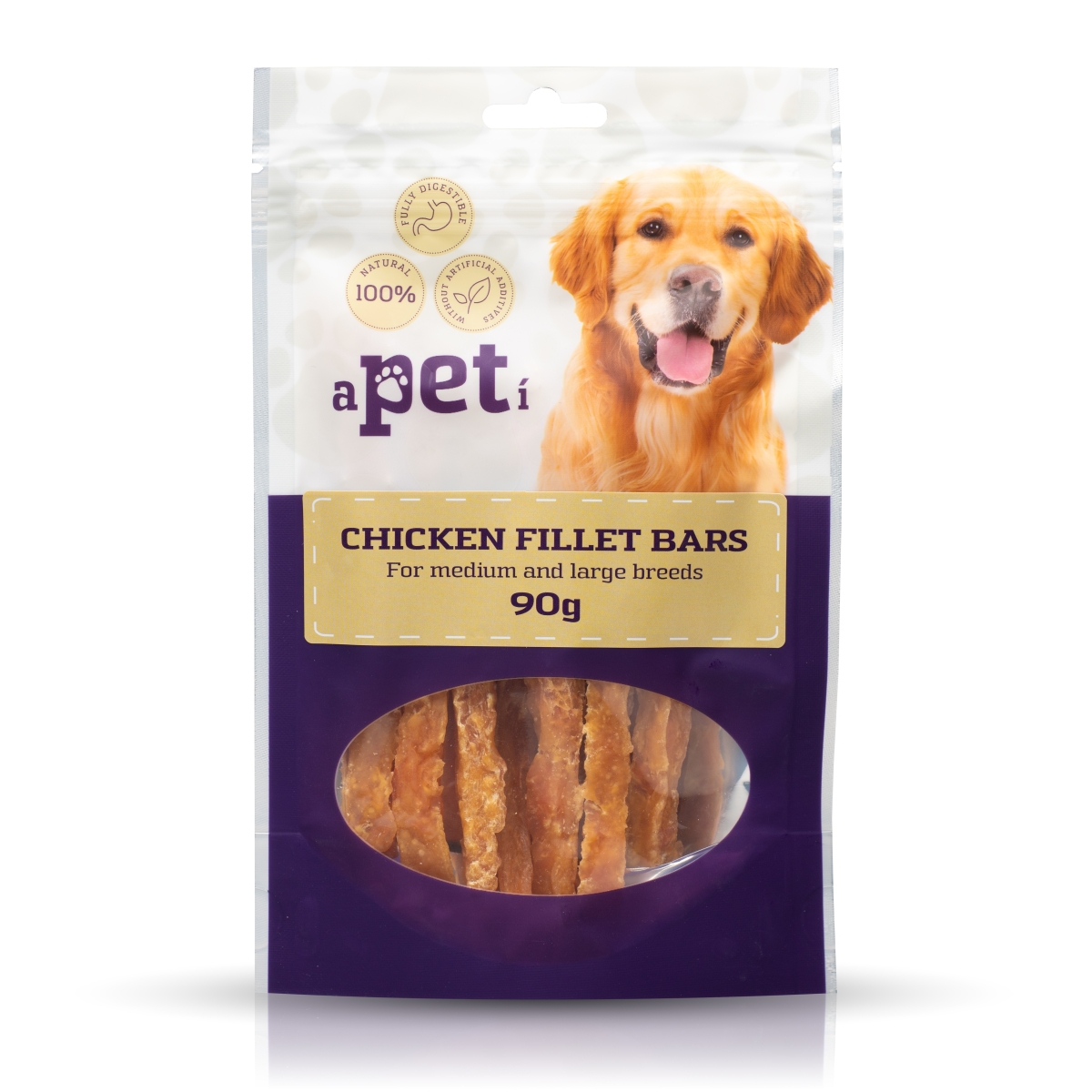 Apeti maius koerale, kanafileevardad 90g - Tootepilt