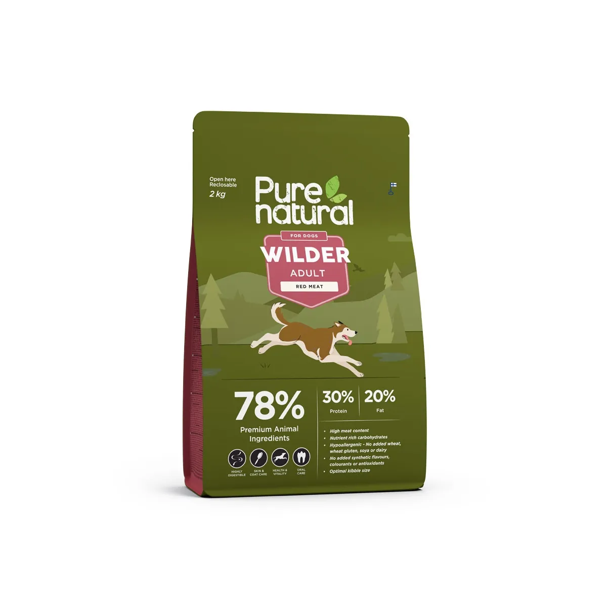 Purenatural Wilder koera kuivtoit, punane liha, 2 kg - Tootepilt