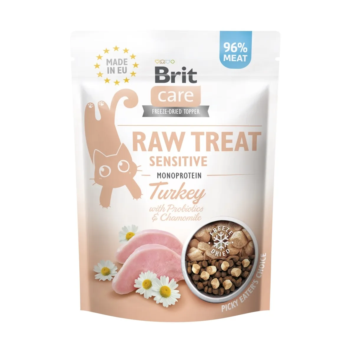 Brit Care Sensitive külmkuivatatud maius kassile, kalkun, 40 g - Tootepilt