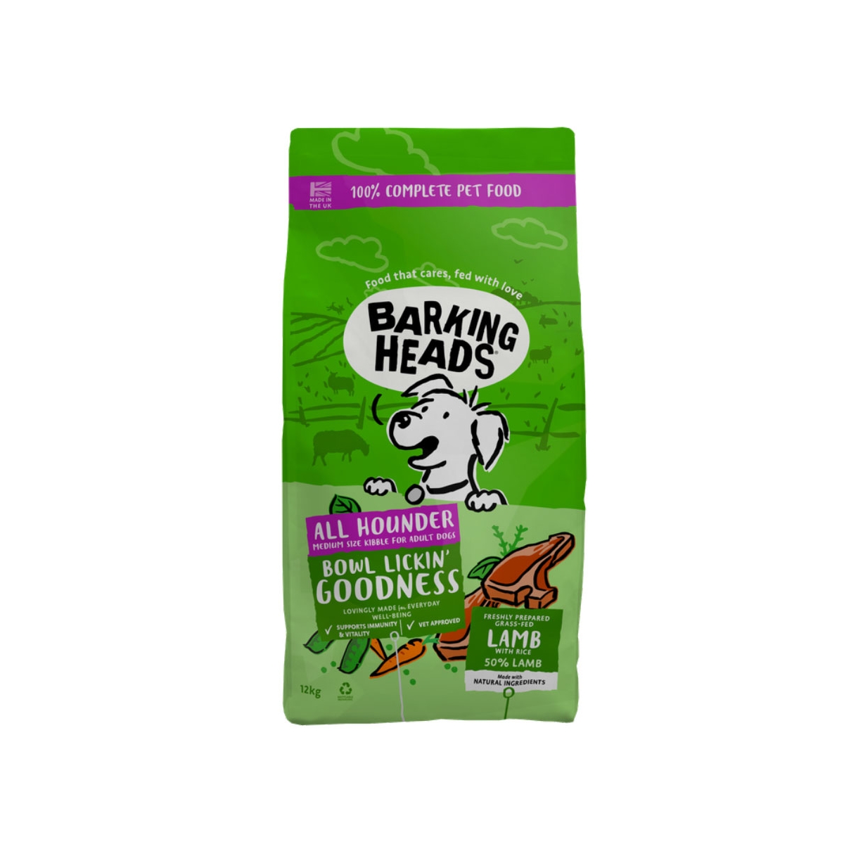 Barking Heads Chop Lickin Lamb kuivtoit koertele 12 kg
