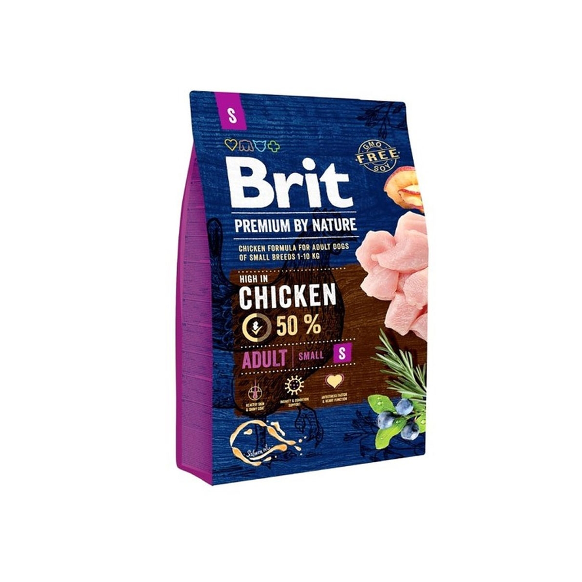 Brit Premium koeratoit väikest tõugu koertele, kanaga 3 kg