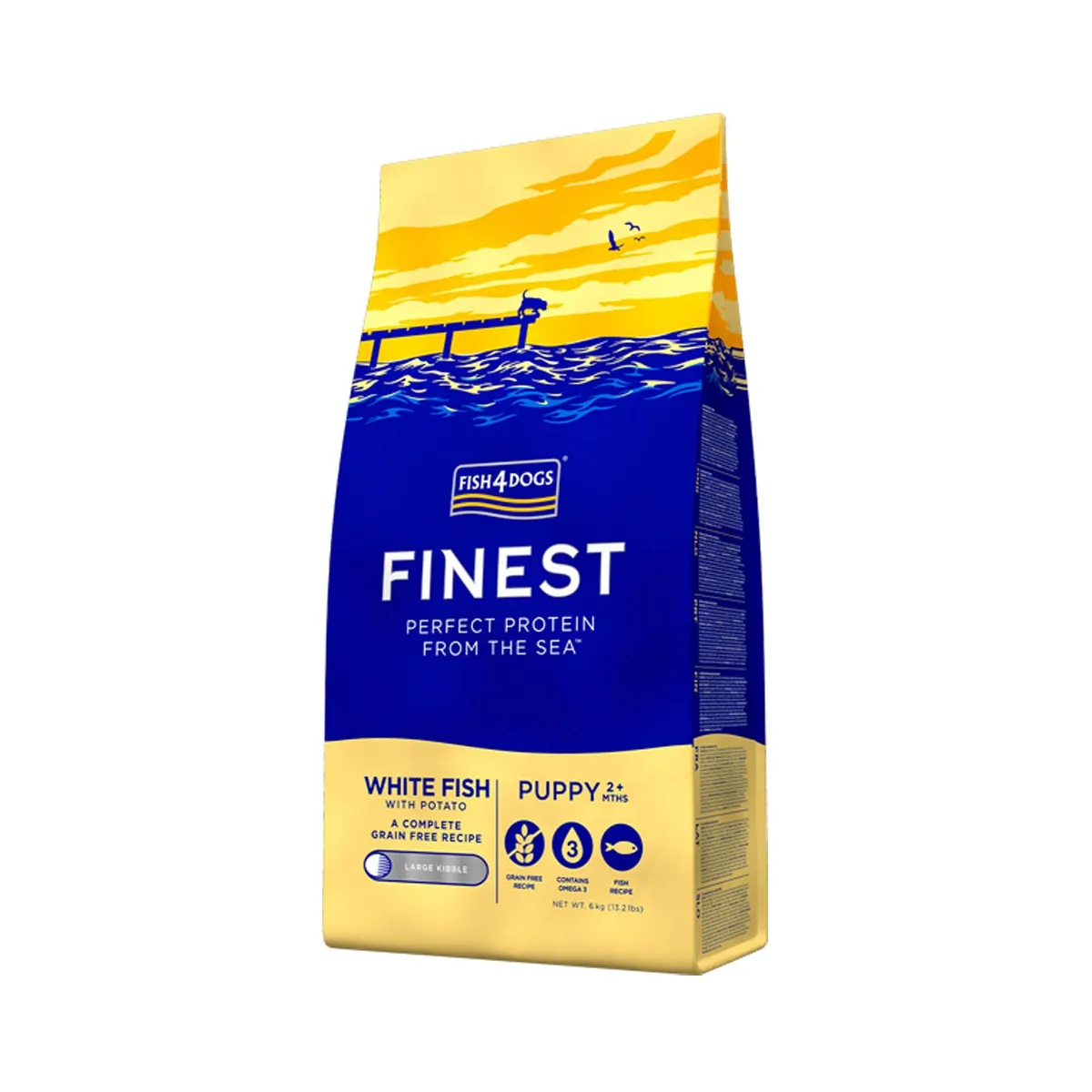 Fish4Dogs Large kuivtoit kutsikatele valge kalaga 6 kg - Tootepilt 1
