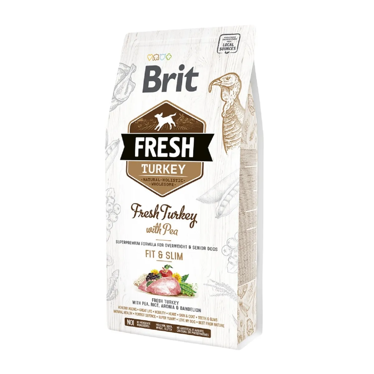 Brit Fresh Fit & Slim koera kuivtoit, kalkun/hernes, 2,5 kg - Tootepilt