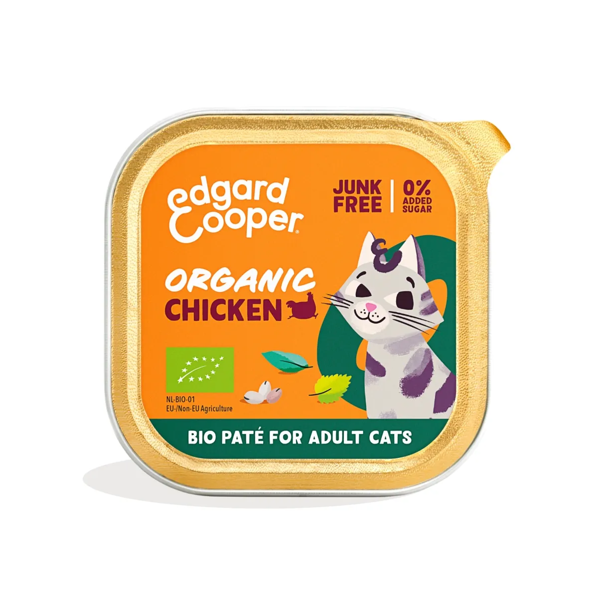 Edgard Cooper Organic pasteet kassile kanaga 85 g - Tootepilt 1