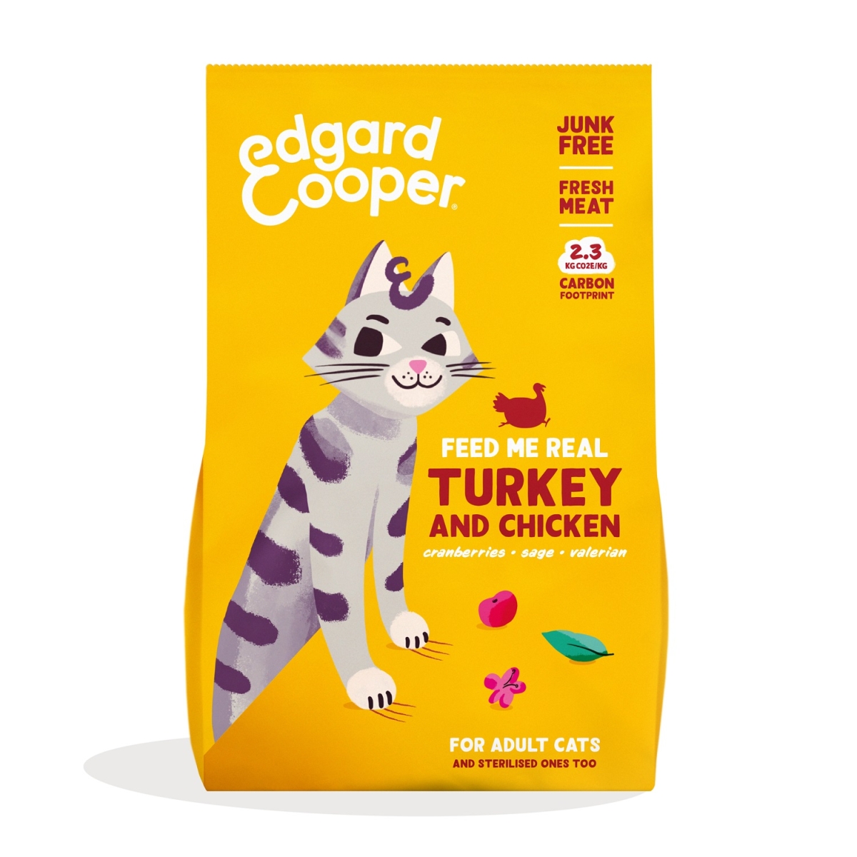 Edgard Cooper kuivtoit kassile kalkuni- ja kanalihaga 325 g