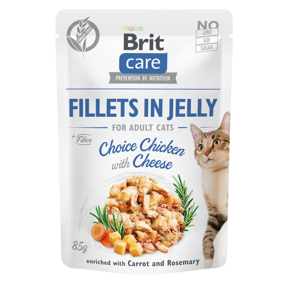 Brit Care einekotike kassile, kana/juust želees, 85 g - Tootepilt