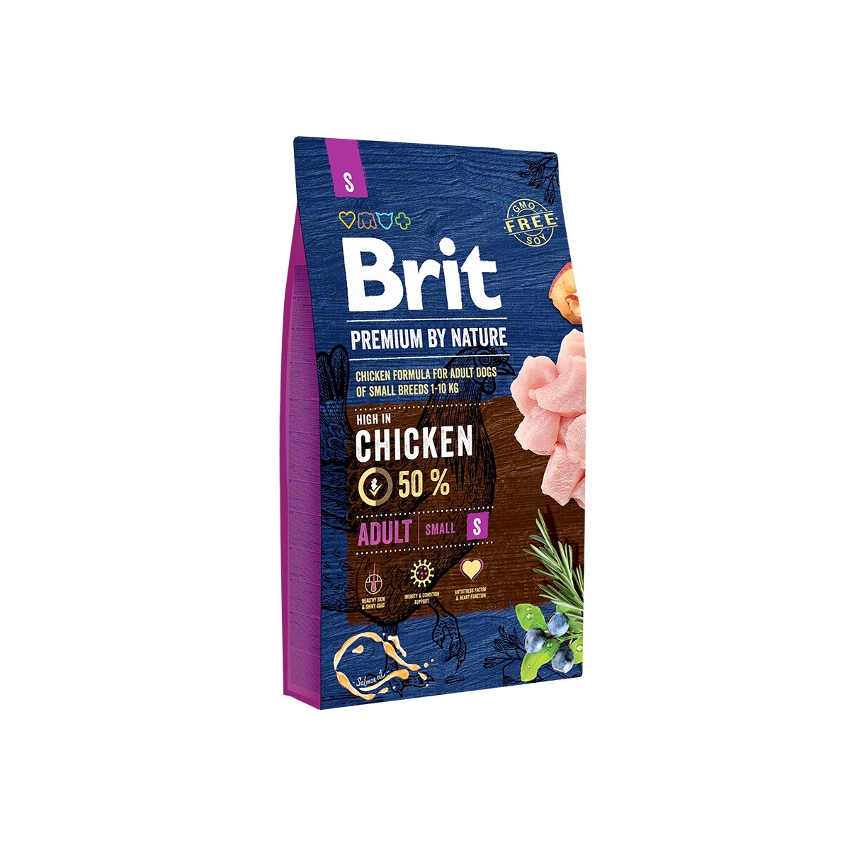 Brit Premium kuivtoit väikest kasvu koerale, S, kana, 8 kg - Tootepilt