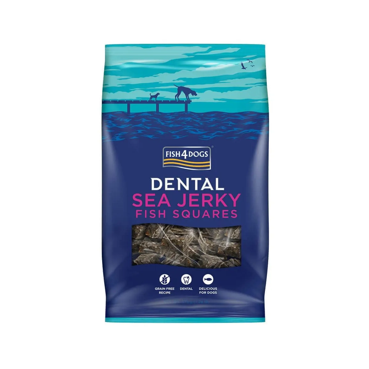 Fish4Dogs maius koertele kalanahast kuubikud 115 g - Tootepilt