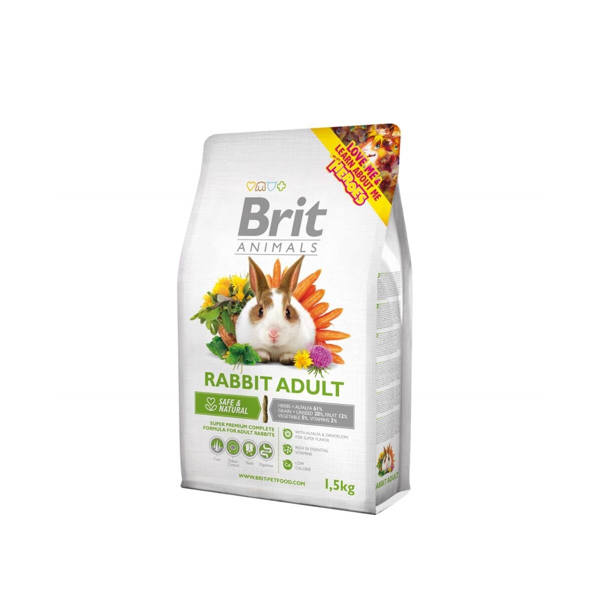 Brit Animals küüliku täissööt, 1,5 kg - Tootepilt