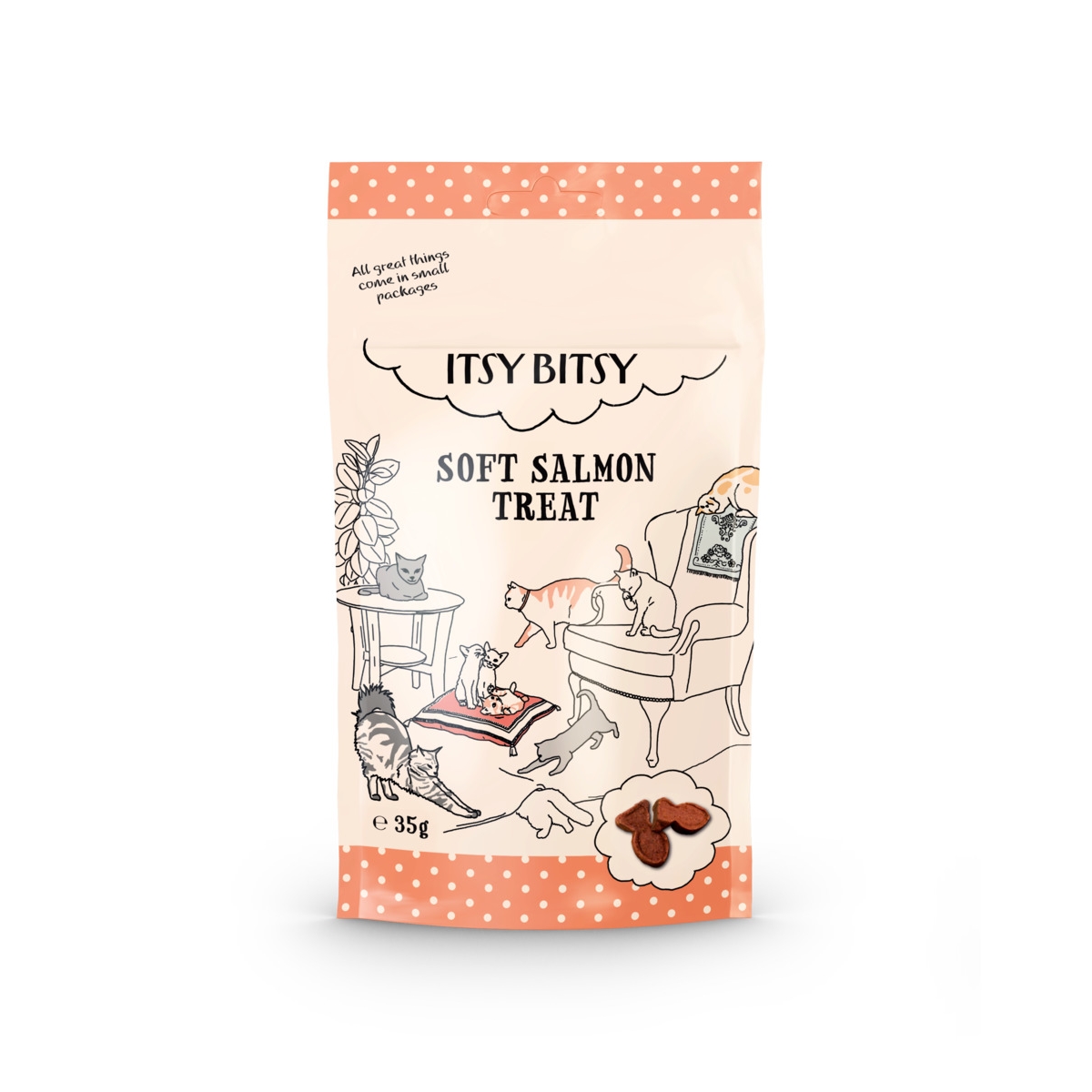 ItsyBitsy kassi maius, lõhe, 35 g - Tootepilt