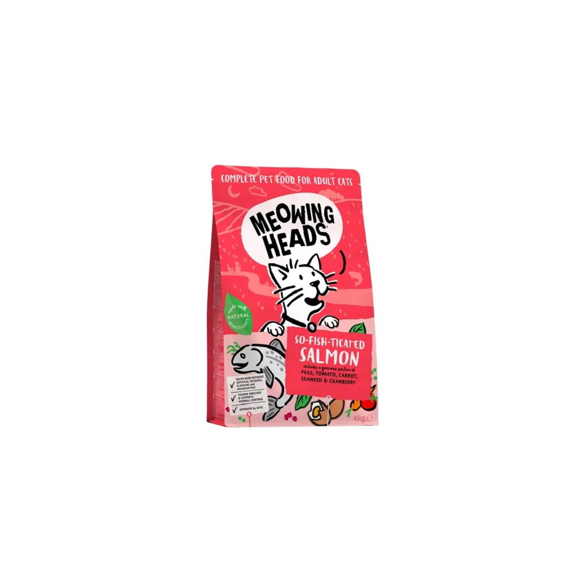 Meowing Heads kuivtoit kassidele lõhega 4 kg
