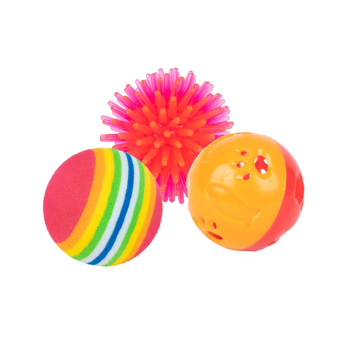 Little & Bigger kassi mänguasi, Pure Purr värvilised pallid, 3 tk - Tootepilt