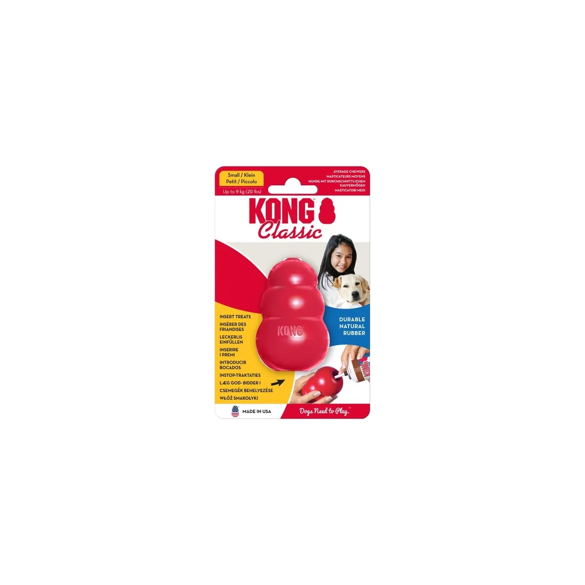 KONG Classic täidetav mänguasi, S, punane - Tootepilt 1