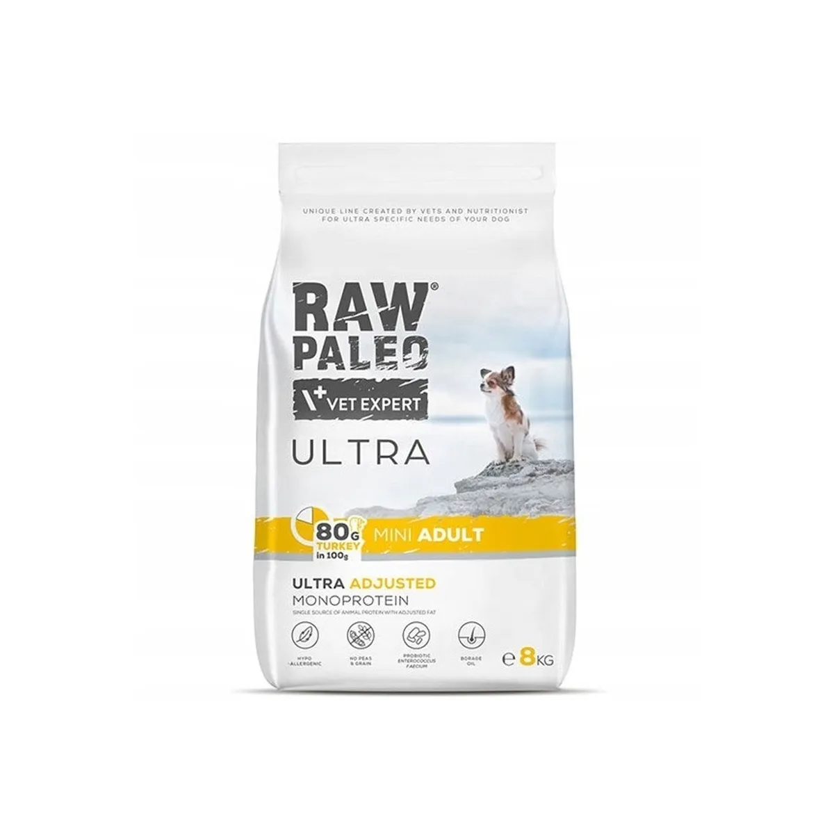 RAW PALEO KOERA TÄISSÖÖT ULTRA MINI KALKUN 8KG - Tootepilt