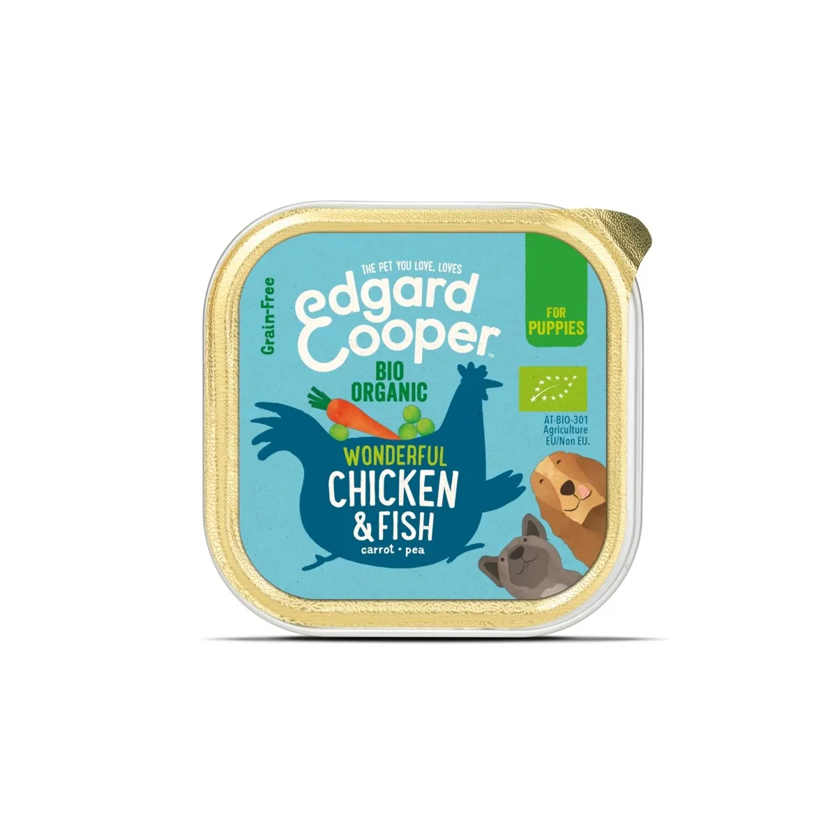 Edgard Cooper kutsikakonserv, kana/kala, 100 g - Tootepilt
