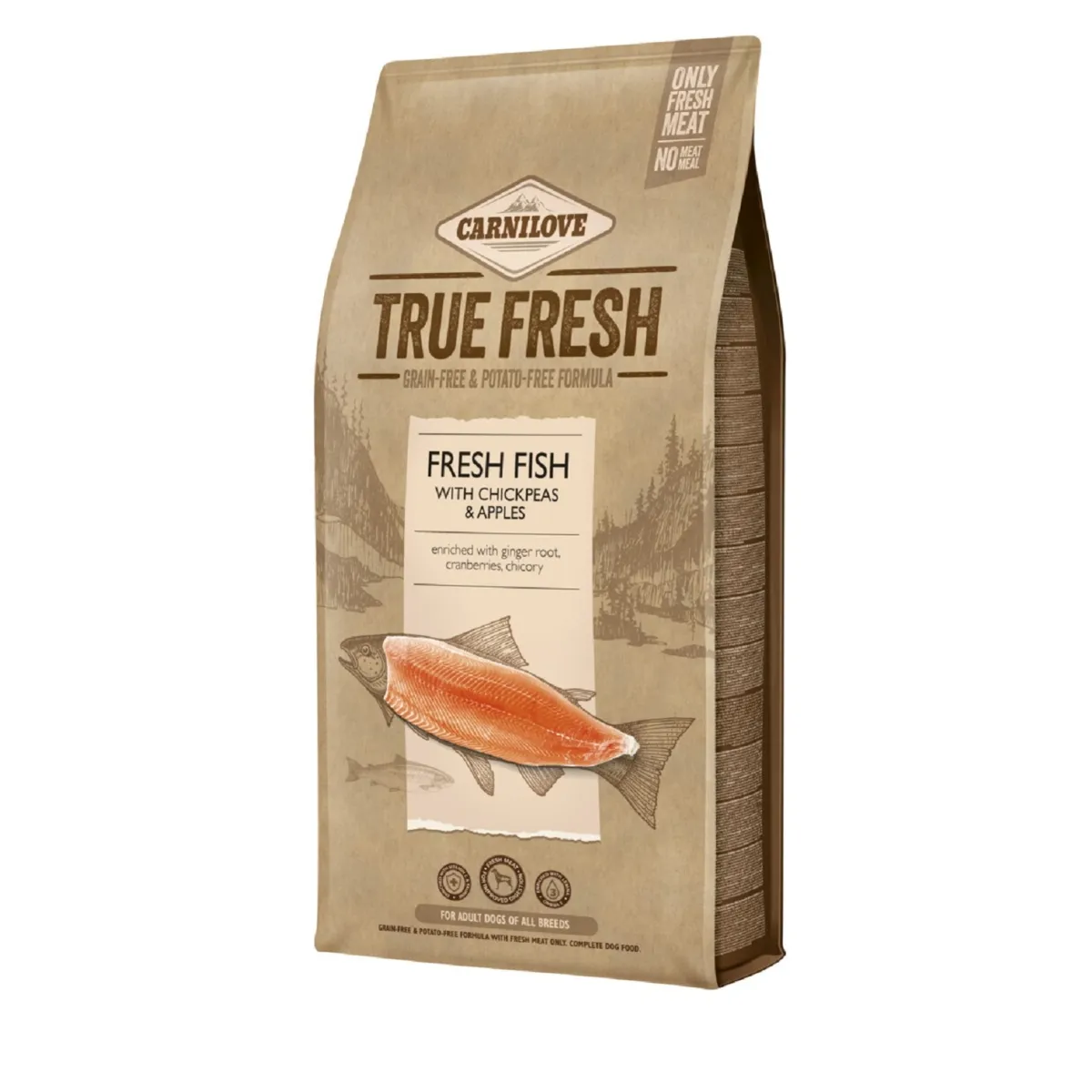 Carnilove True Fresh koera kuivtoit, kala, 11,4 kg - Tootepilt