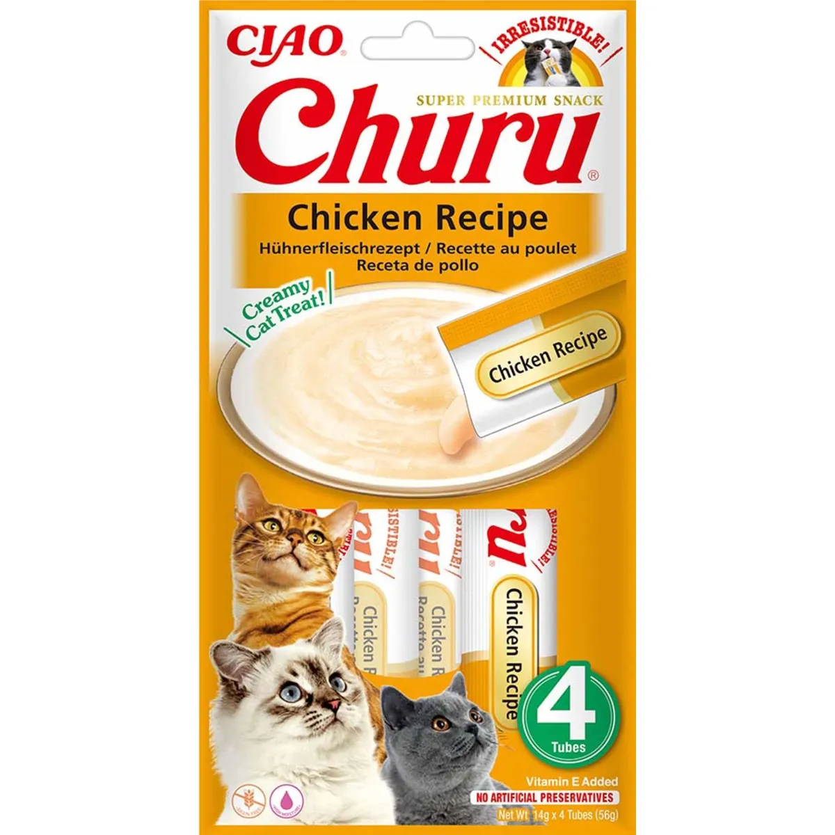 Churu Creamy kassi maius, kana, 4 tk - Tootepilt