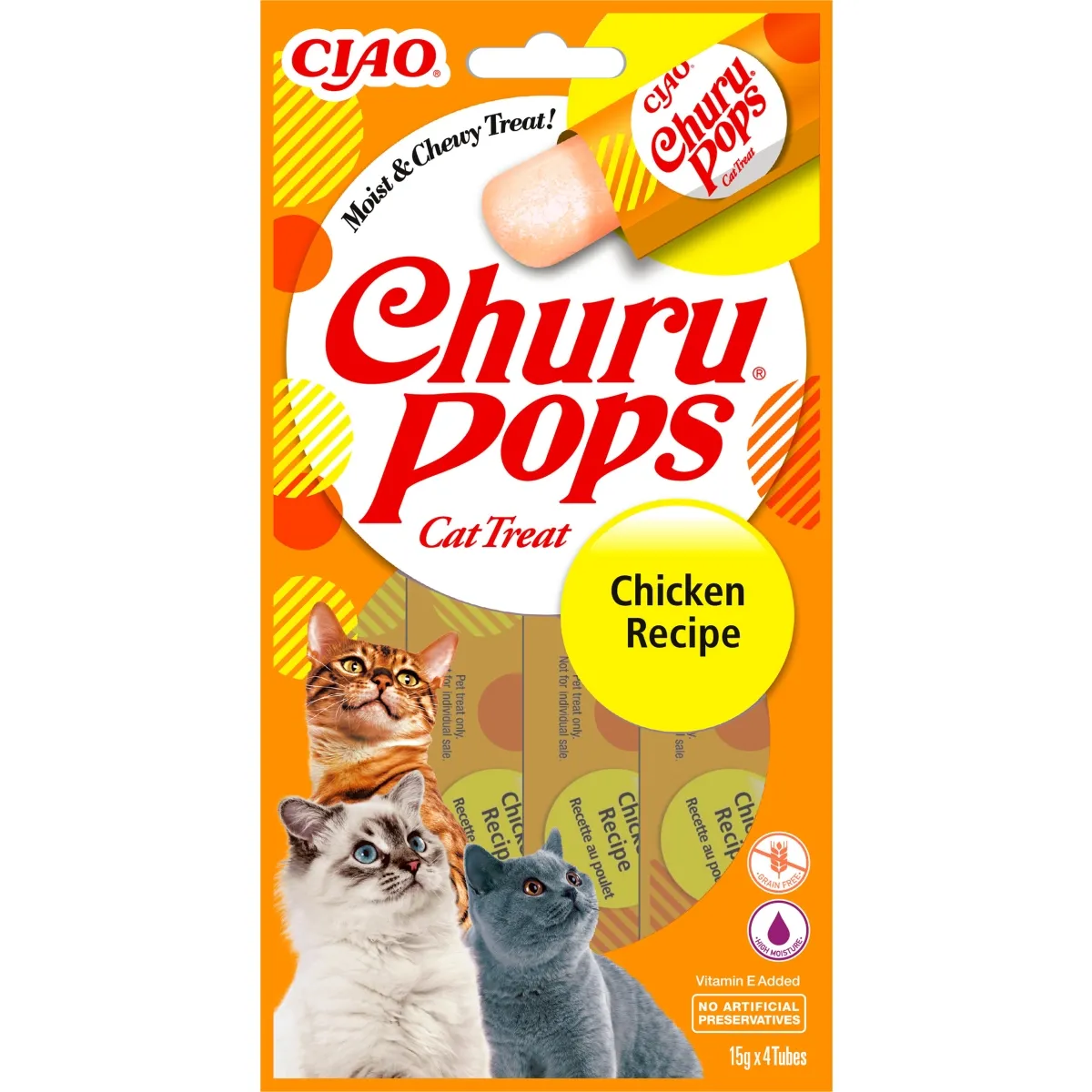 Churu Pops kassi maius, kana, 4 tk - Tootepilt