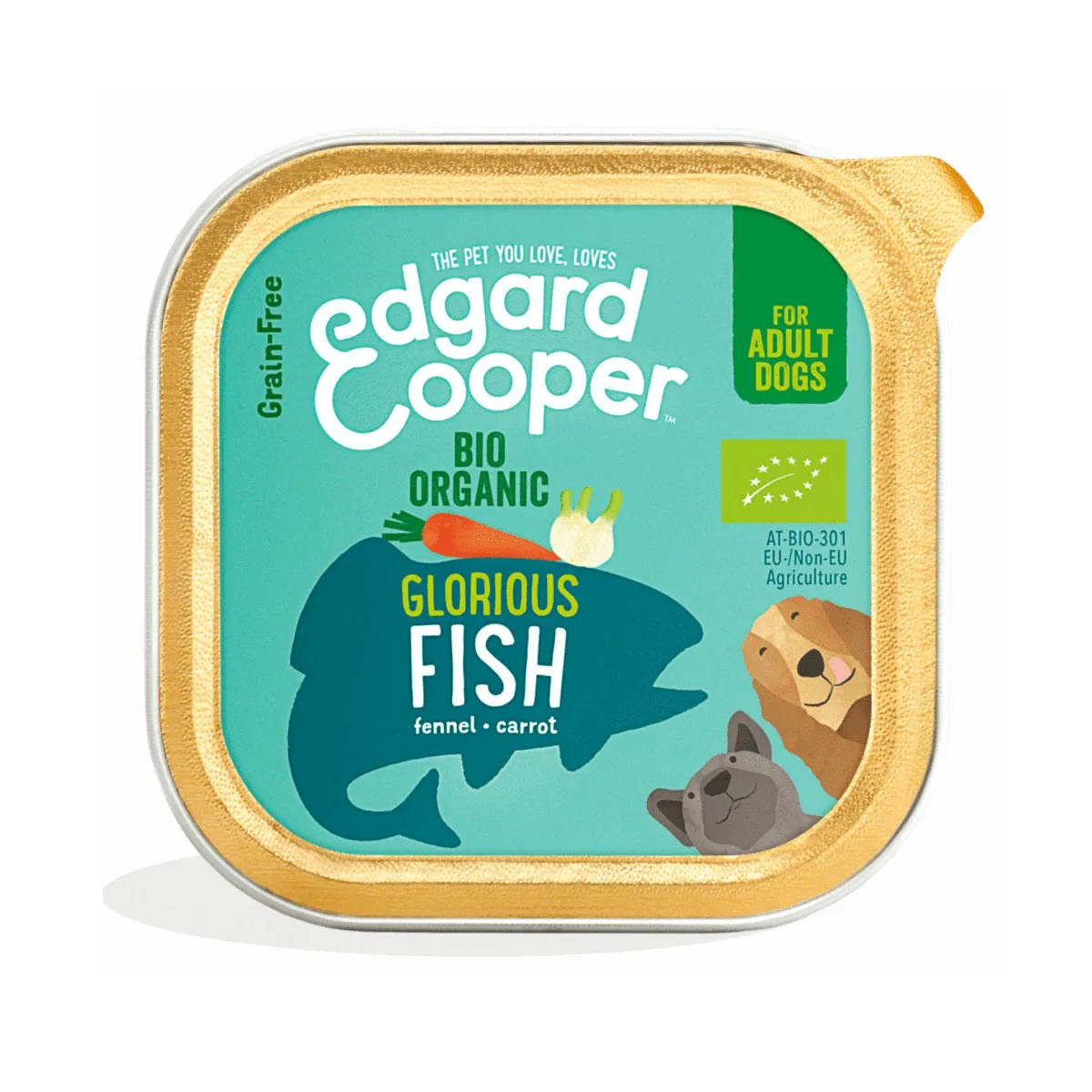 Edgard Cooper konserv koerale, orgaanilise kalaga 100 g - Tootepilt