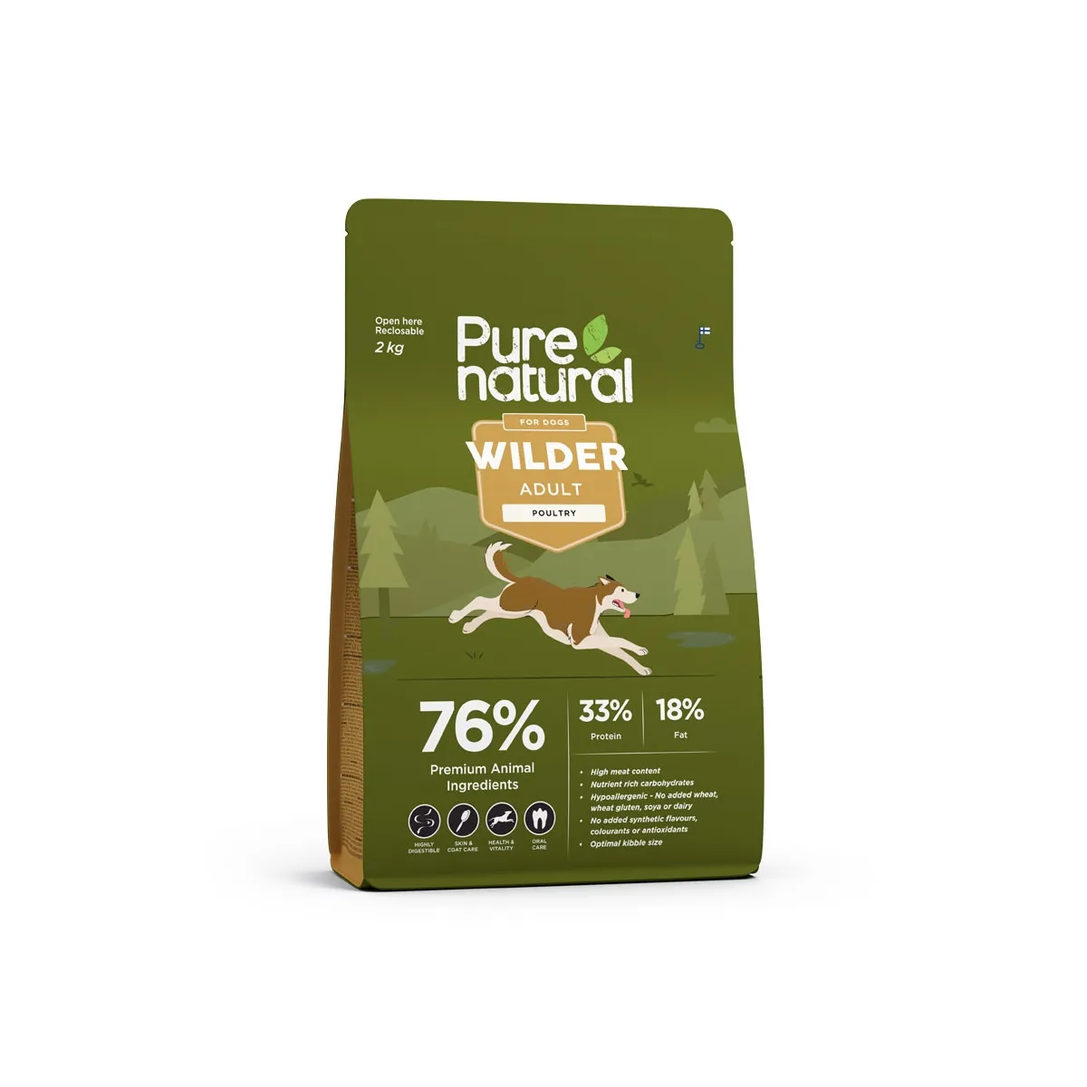 Purenatural Wilder koera kuivtoit, linnuliha, 2 kg - Tootepilt