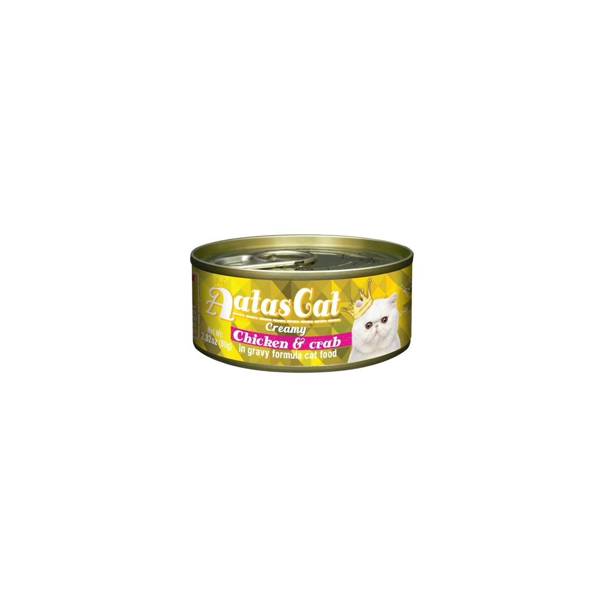 Aatas Creamy  konserv kassidele, kana ja krabiga 80 g - Tootepilt