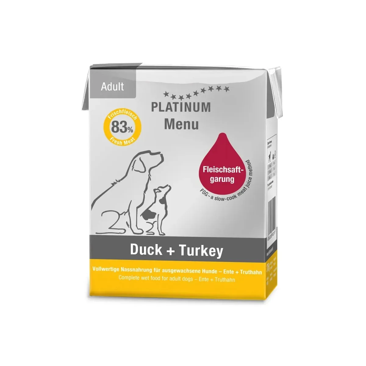 Platinum Menu konserv koerale, pardi- ja kalkuniga 375 g - Tootepilt 1