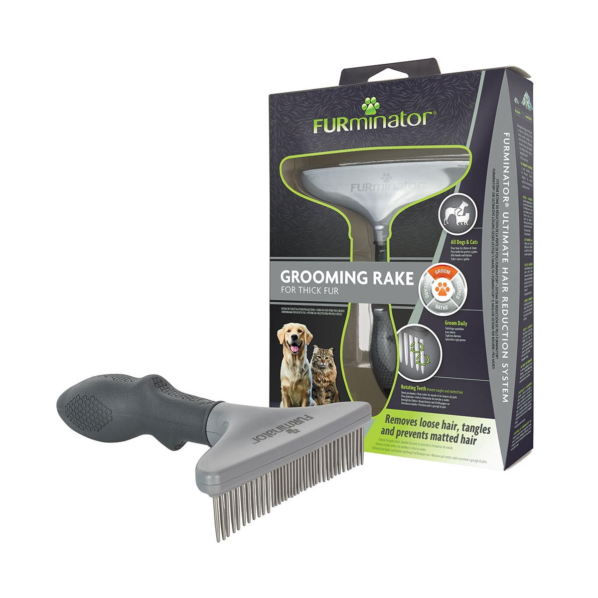 Furminator pöörlevate piidega kamm - Tootepilt