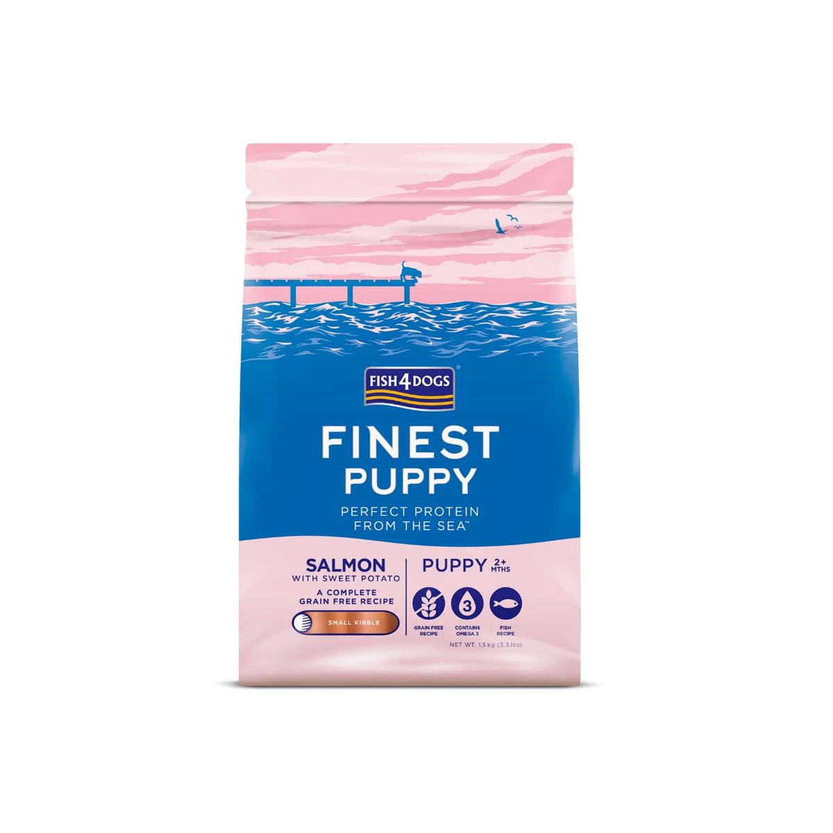 Fish4Dogs kutsika täissööt lõhega, väike graanul 1,5 kg - Tootepilt
