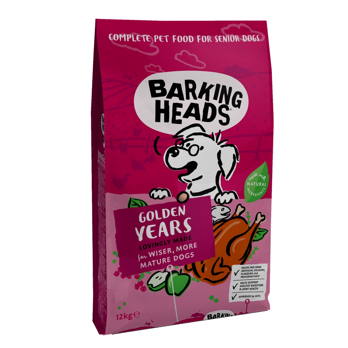 Barking Heads koeratoit Golden Years, 12 kg