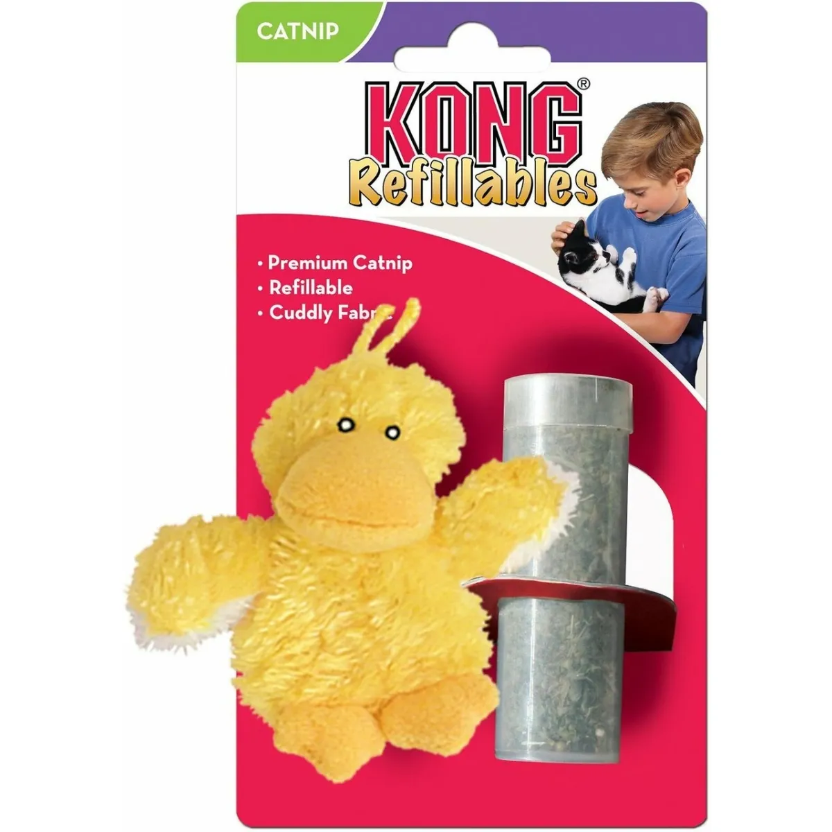KONG Refillables Duckie, pardikujuline mänguasi kassidele - Tootepilt