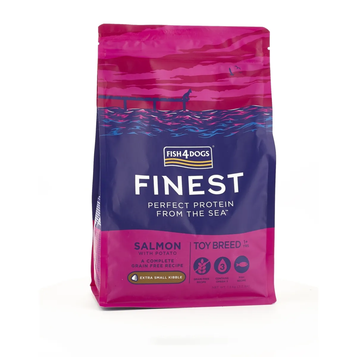Fish4Dogs koera täissööt Finest extra/väike graanul lõhe/kartul 1,5kg - Tootepilt