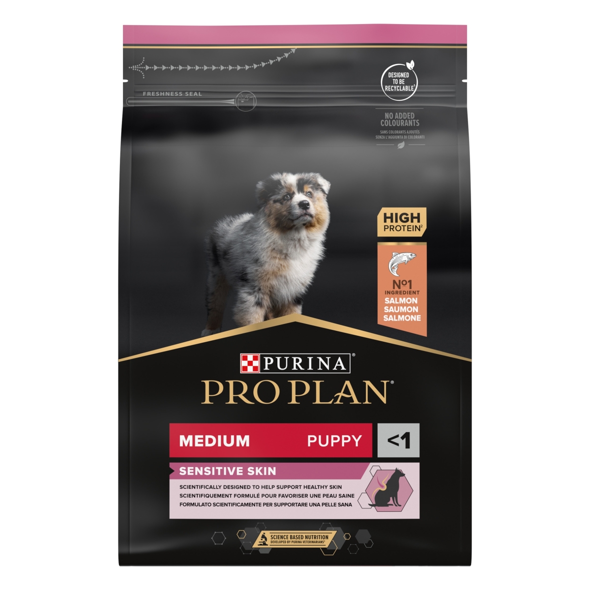Purina PRO PLAN Medium Puppy with Sensitive Skin with OPTIDERMA®, 3 kg - Tootepilt