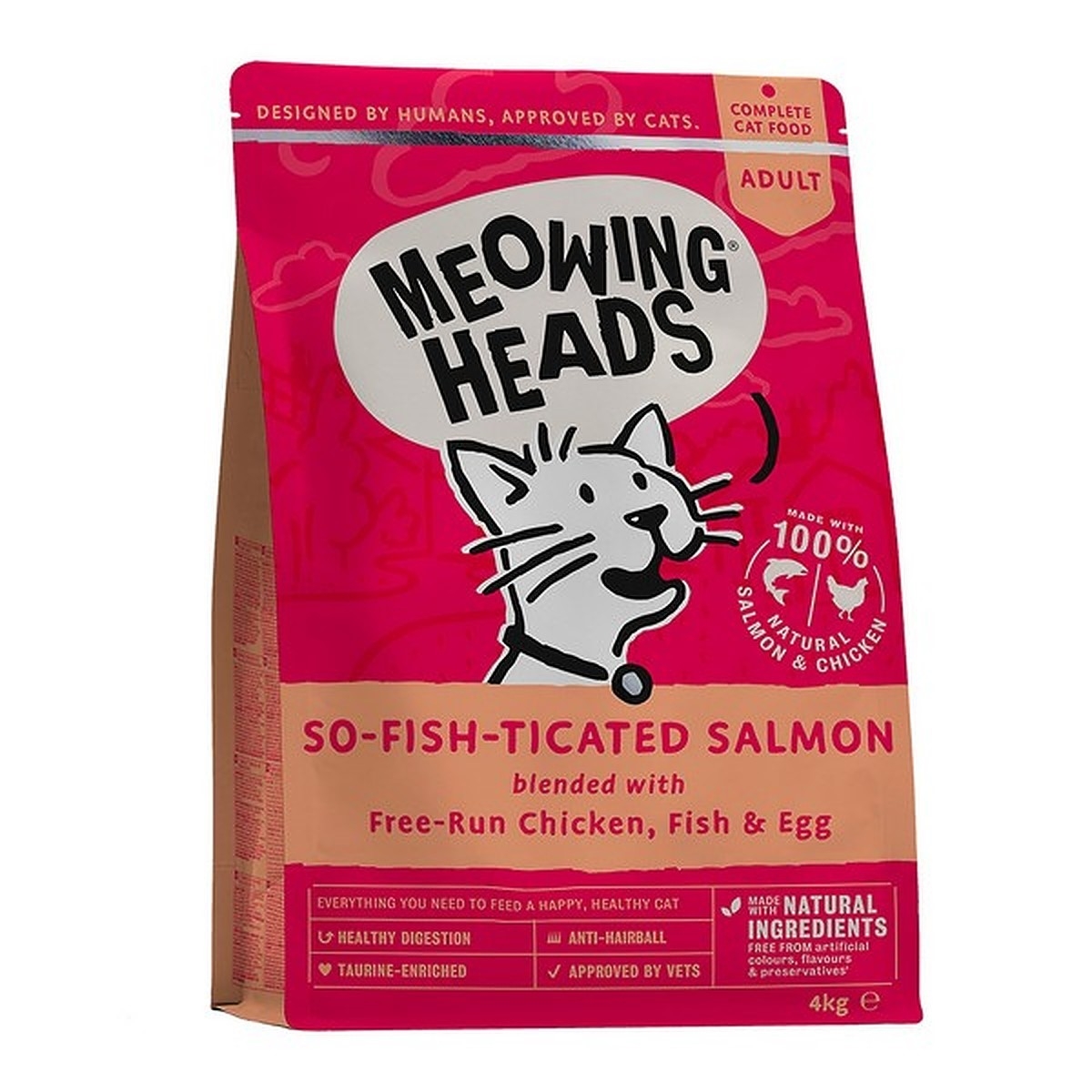 Meowing Heads kuivtoit kassidele lõhega 4 kg