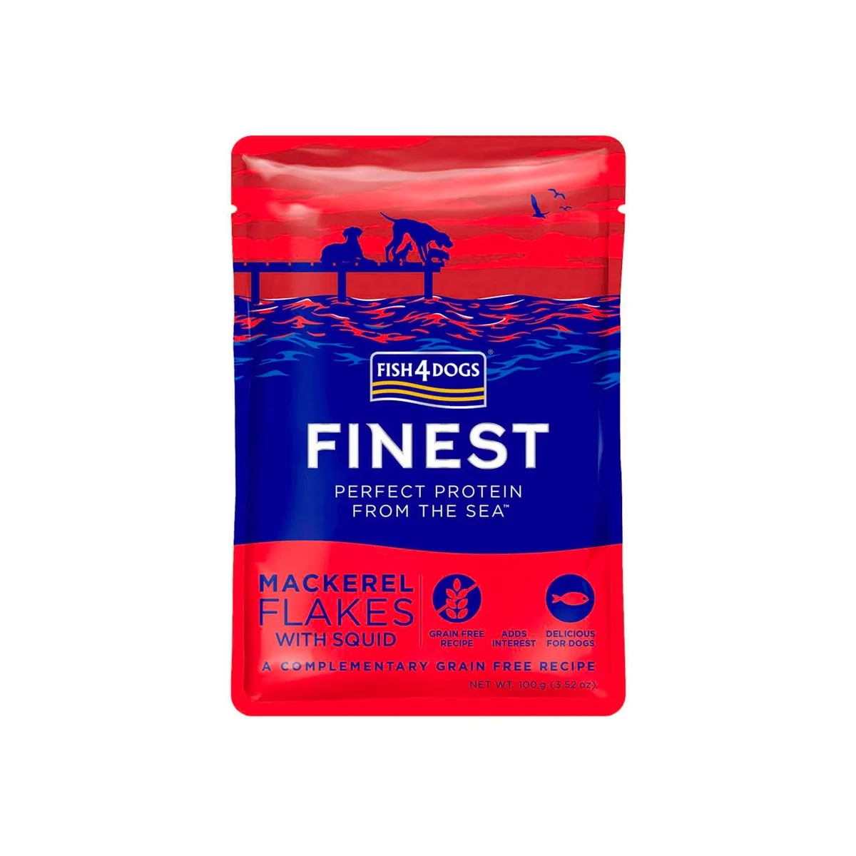Fish4Dogs einekotike koertele valge kala, maguskartuli ja ubadega 100g - Tootepilt