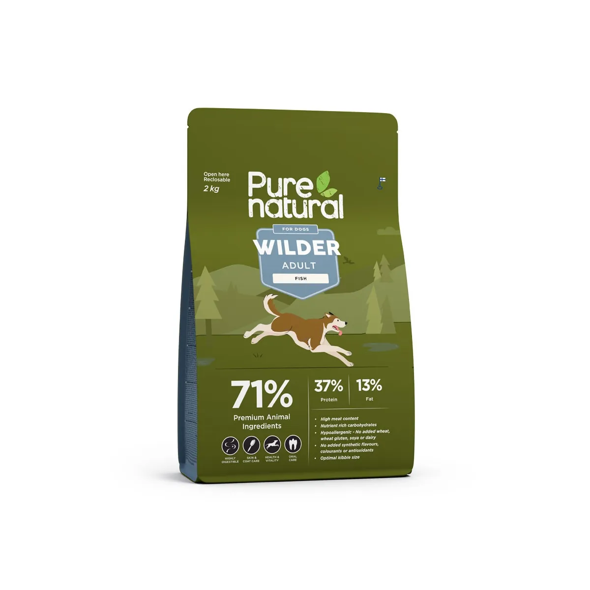 Purenatural Wilder koera kuivtoit, kala, 2 kg - Tootepilt